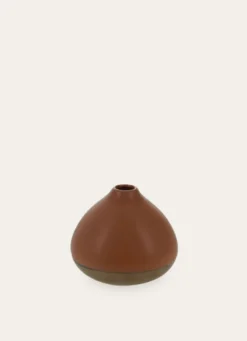 VASE EN GRÈS FORME MENHIR MULTICOLORE/MARRON