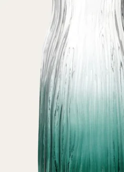 VASE EN VERRE DÉGRADÉ SOUFFLÉ vert