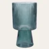 VASE EN VERRE STRIÉ EFFY VERT TRANSPARENT