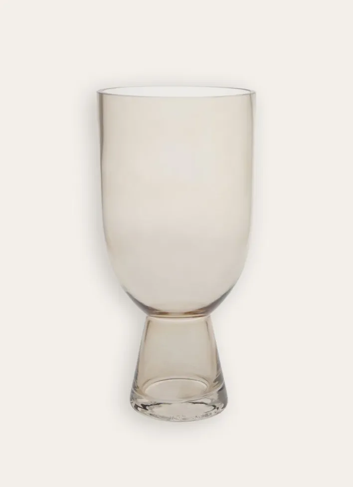 VASE EN VERRE TRANSPARENT AMBRE TRANSPARENT