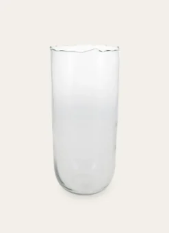 VASE EN VERRE TRANSPARENT FORME ALLONGÉ TRANSPARENT
