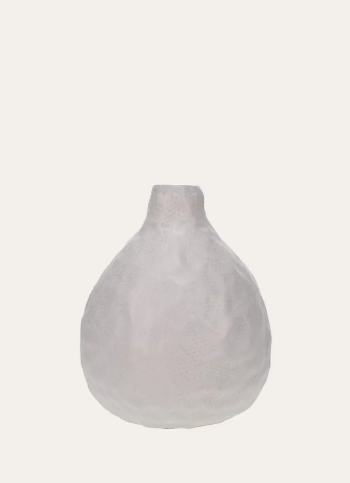 VASE SOLIFLORE EN GRÈS BLANC