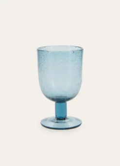VERRE À PIED BULLÉ LUBERON BLEU PACIFIQUE