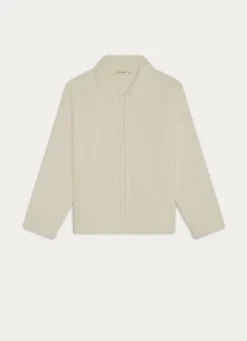 VESTE POLAIRE ZIPPÉE À COL MONTANT ECRU