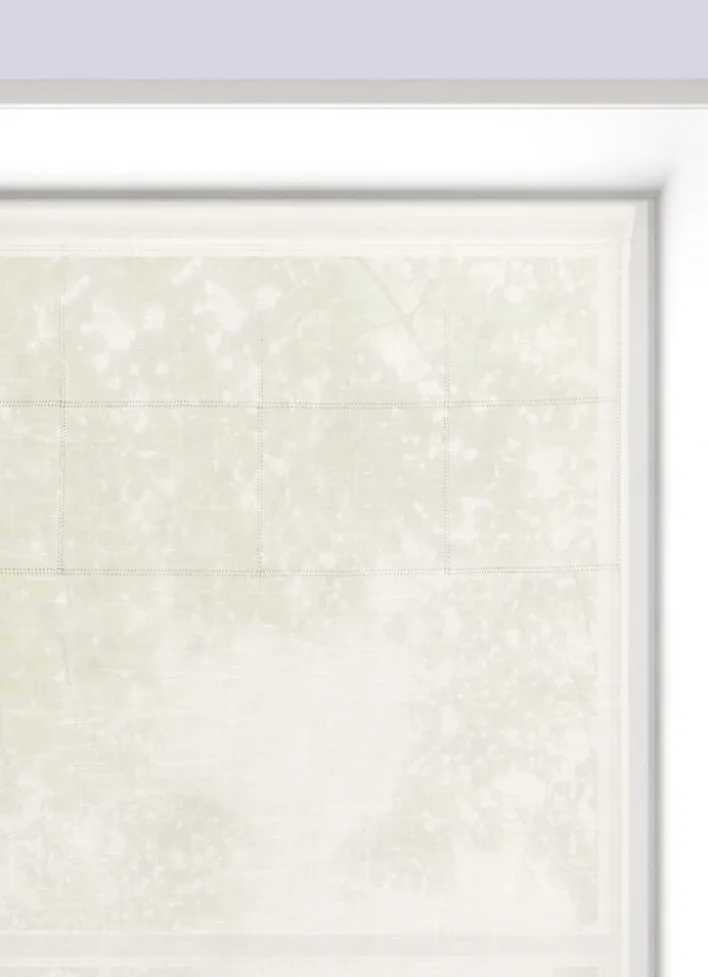 VITRAGE BLANC AJOURÉ ET BRODÉ 90 X 120 CM BLANC