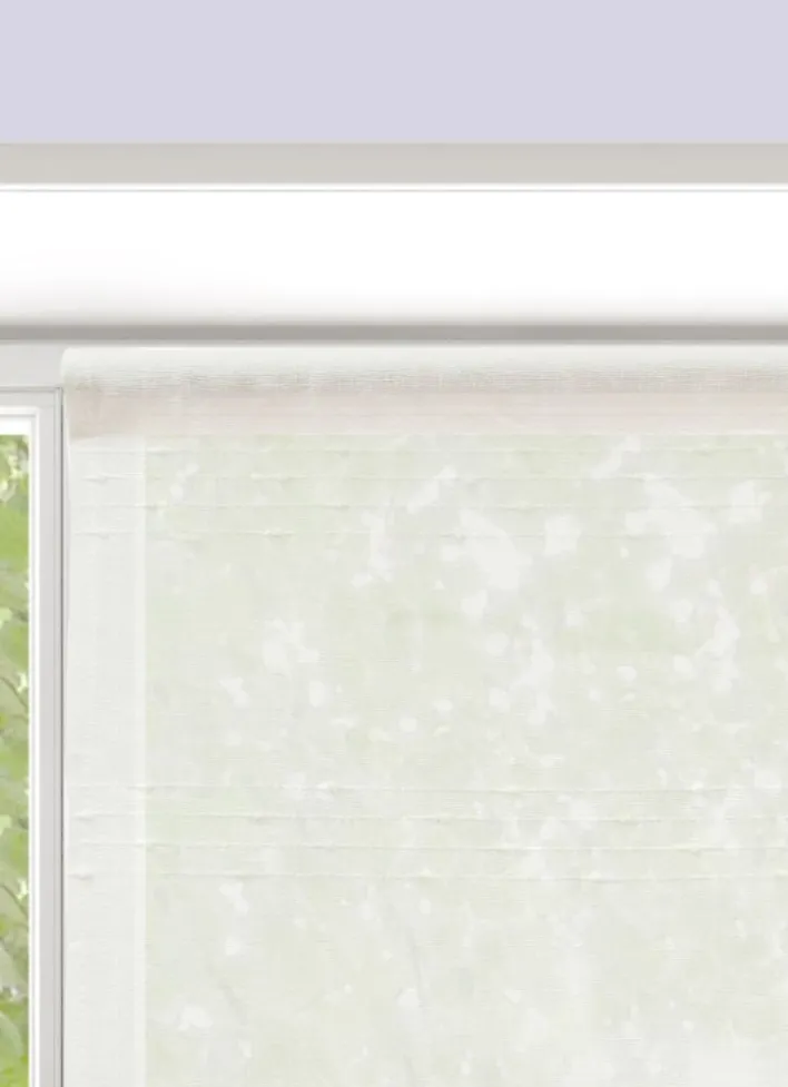 VITRAGE RAYURES HORIZONTALES EN RELIEF 90 X 160CM BLANC