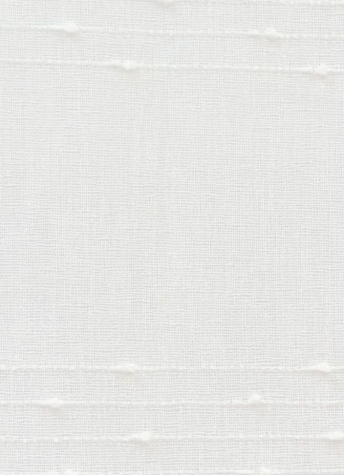 VITRAGE RAYURES HORIZONTALES EN RELIEF 90 X 160CM BLANC