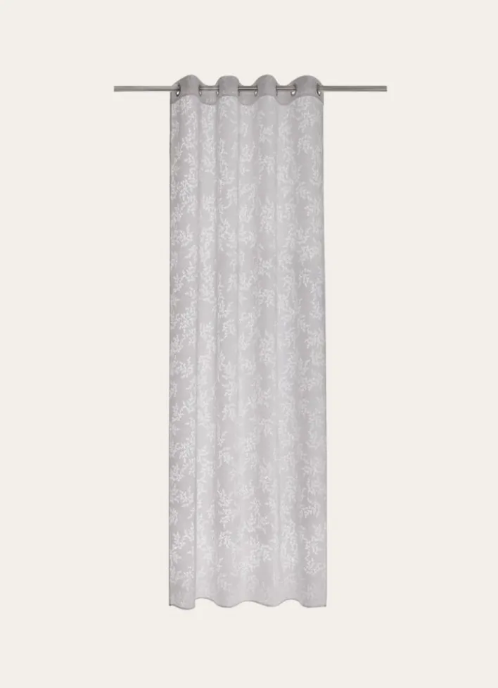 VOILAGE À MOTIF FLORAL BLANC