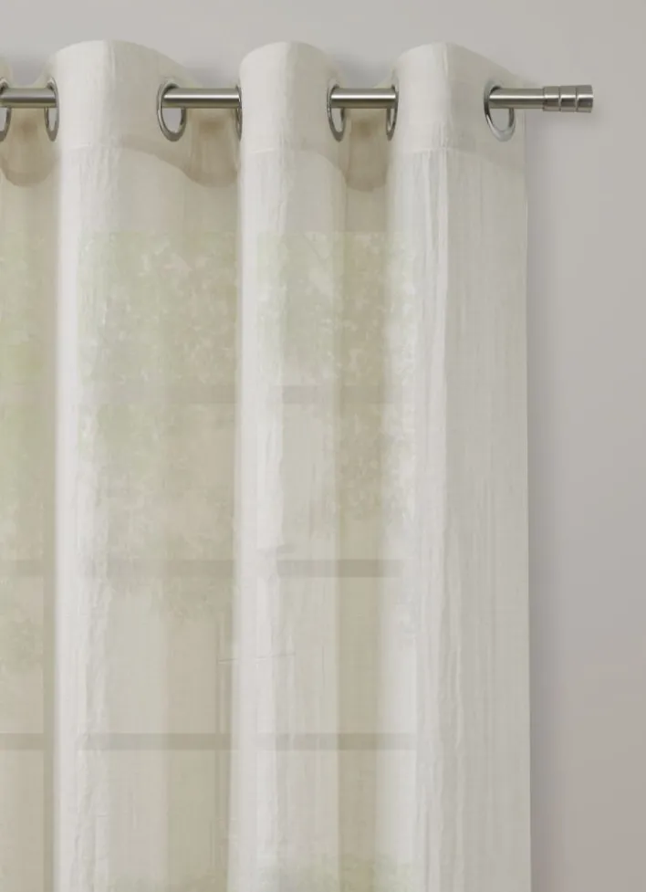 VOILAGE UNI TRAMÉ RUCHER BEIGE